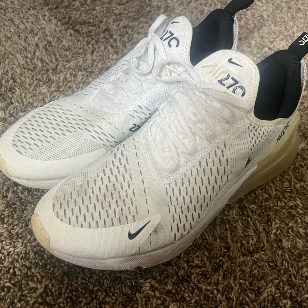 Nike Air Max 270 White and Black Sneakers